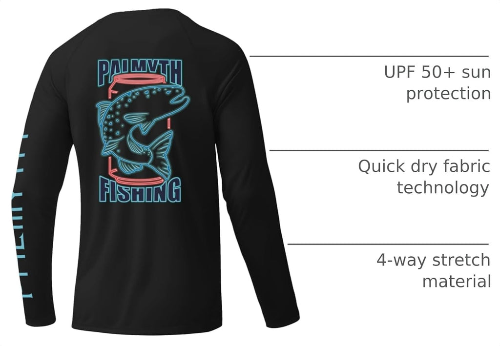 Palmyth Fishing Shirts for Men Long Sleeve UPF 50+ T Shirt Sun Protection