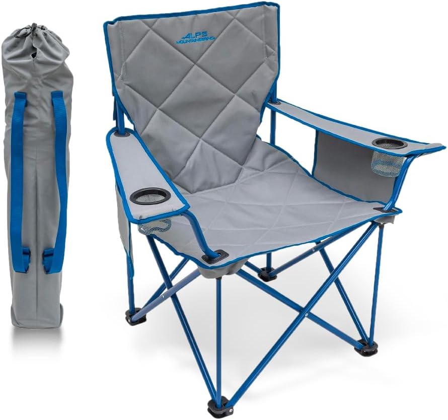 ALPS Mountaineering King Kong Camping Chairs for Adults with Mesh Cup Holders and Pockets, Built Durable and Reliable with Compact Foldable Steel Frame