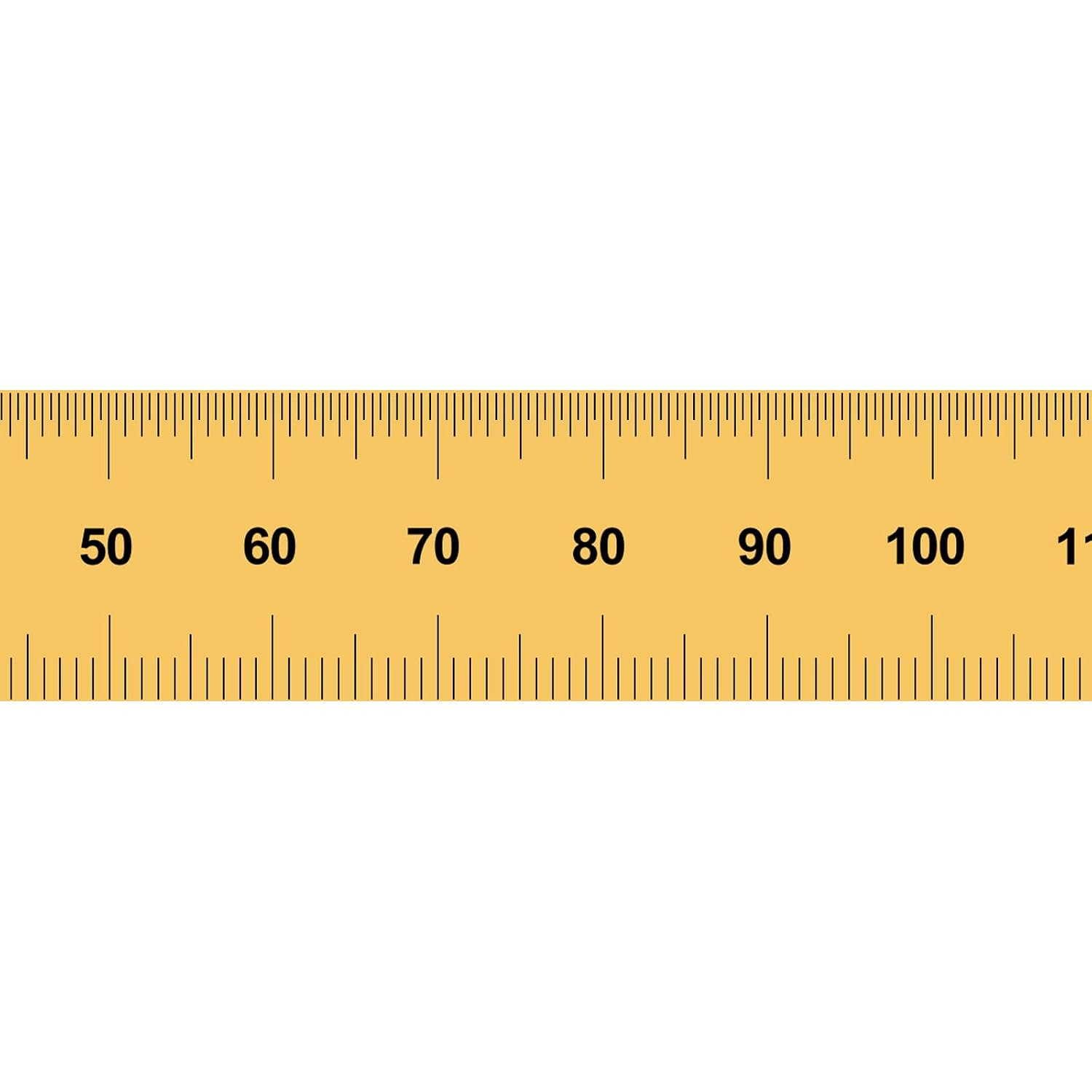 PEC Tools 6"/150mm TiN Coated Metal Ruler, Rigid, English & Metric