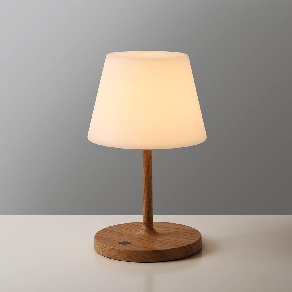 WEILAILUX Outdoor Table Lamp, Shower Lamp Waterproof (Wood Grain H9.6in)