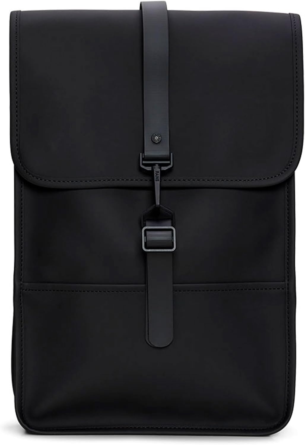 RAINS Backpack Mini, Black Waterproof Laptop Bag for Women and Men, Small