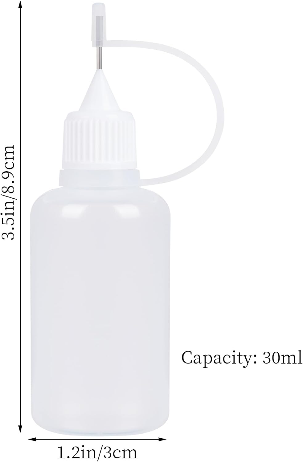 Bantoye 20 Pcs Needle Tip Glue Bottle Applicator, 30 ml