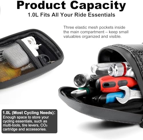 Large Capacity Bike Bicycle Under Seat Wedge Saddle Tail Bag