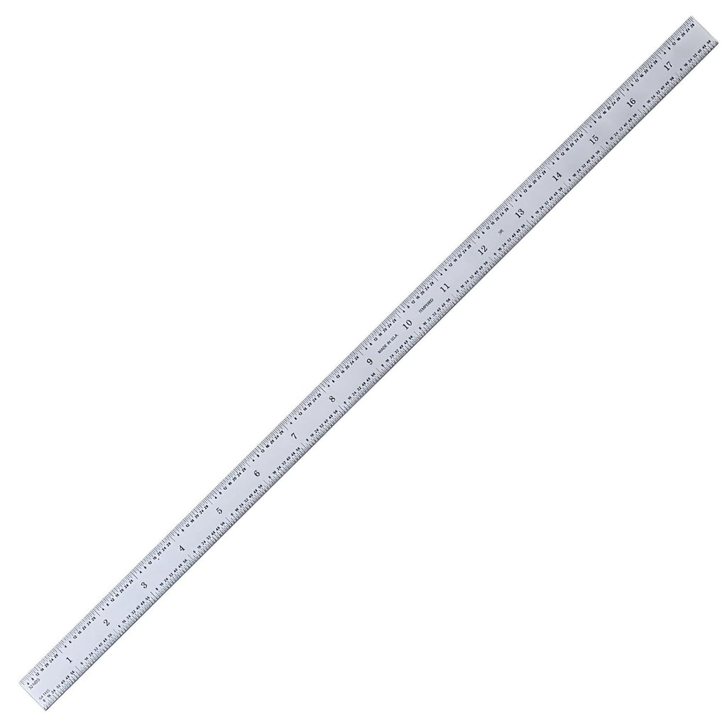 PEC Tools 18" Flexible Metal Ruler, 3R Graduation, Precision Measuring Tool