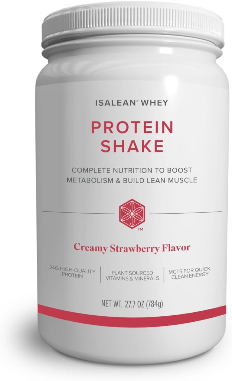 Isagenix IsaLean, 24g Protein Shake, Creamy Strawberry, 27.7 oz