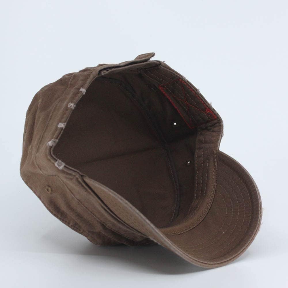 The Vintage Year Washed Cotton Distressed Cadet Hat - Tactical Military Baseball Cap for Men & Women, Outdoor Casual Wear