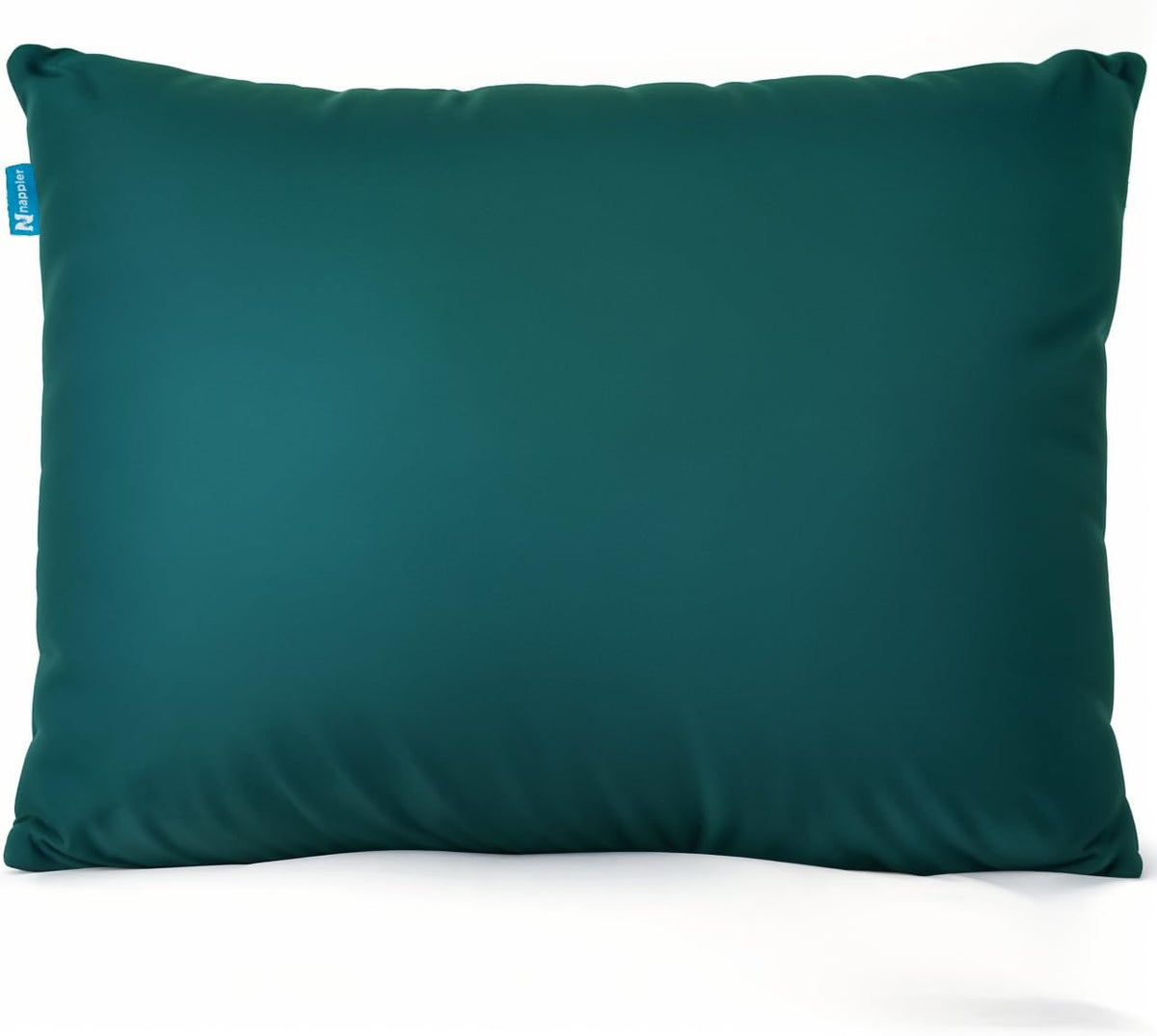 Nappler Green Small Shredded Memory Foam Pillow for Travel and Camping - Compressible Medium Firm Bed Pillow, Breathable Cover, Machine Washable, Backpacking, Airplane and Car