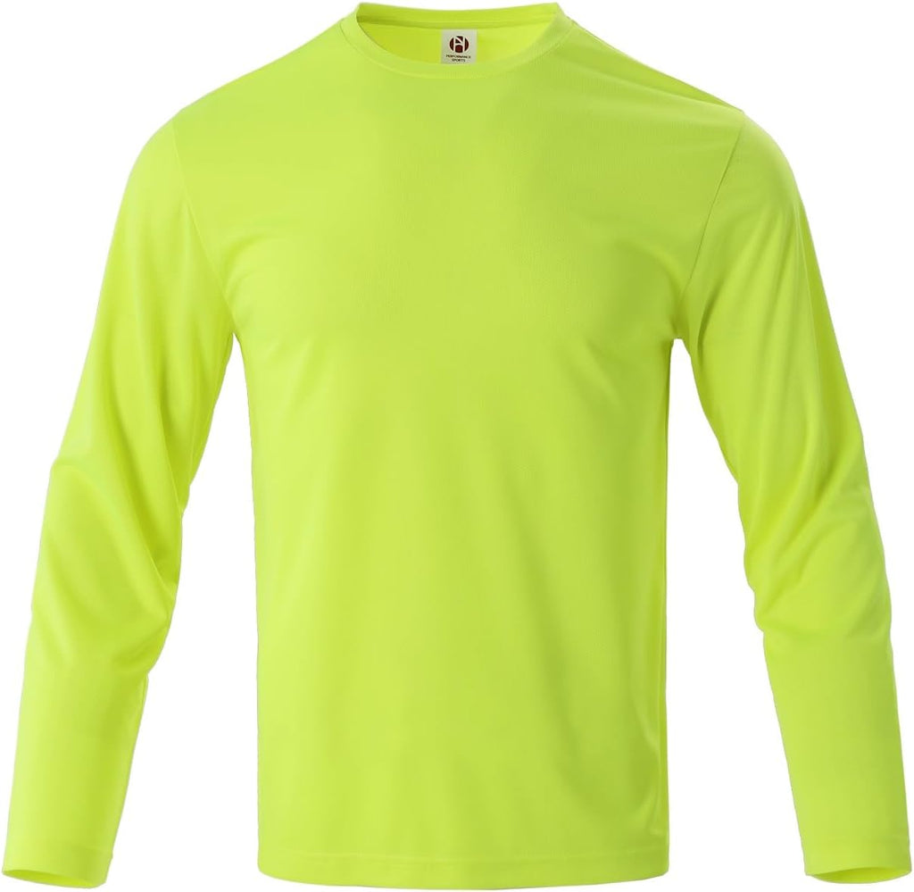 Facitisu Men Long Sleeve T Shirts Pack Quick Dry Athletic Running Activewear Workout Performance Tee Shirts
