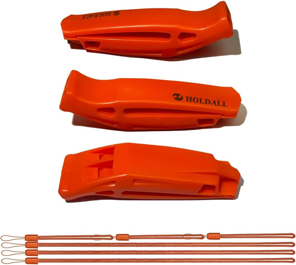 Emergency Safety Whistle with Lanyard, Loud Pea-Less Survival Whistles for Boating Kayaking Life Vest Paddle Board Rescue Signaling.