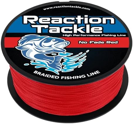 Reaction Tackle Braided Fishing Line - Pro Grade Power Performance for Saltwater or Freshwater Fish - Colored Fishing Line Braid for Extra Visibility