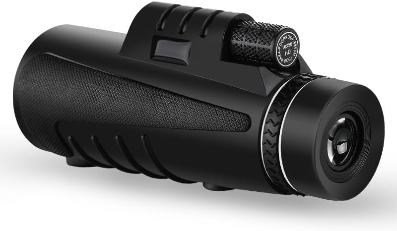 8x42 Monocular Telescope for Adults, Compact HD Monocular with Steady Handheld View, BAK4 Prism FMC Lens, One-Hand Focus Scope with Phone Adapter and Tripod for Bird Watching Hiking Concerts Sports