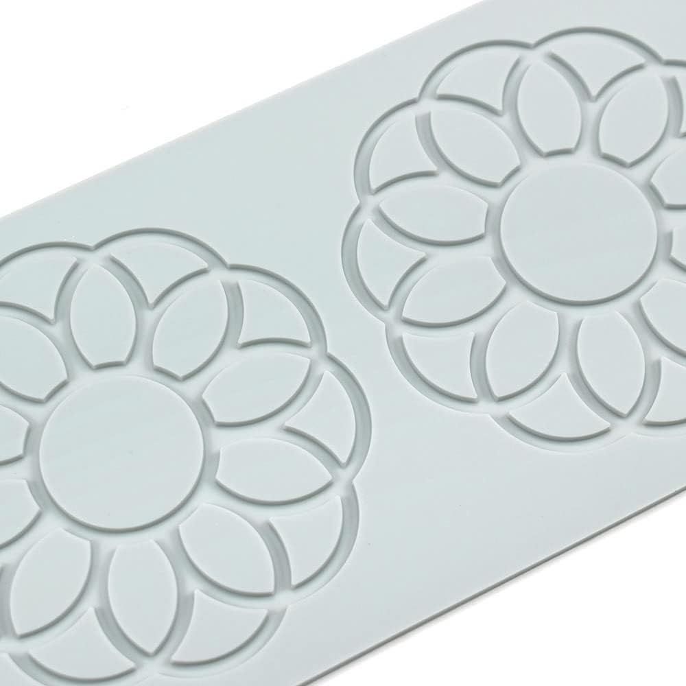 Hollow Leaf Silicone Molds Lover Heart Chocolate Molds Geometry 3D Silicone Mould Chocolate Candy Leaf Mold Sugar Craft Cake Decoration Cupcake Top (S_Flower_7.84 * 4.2 * 0.12inch)