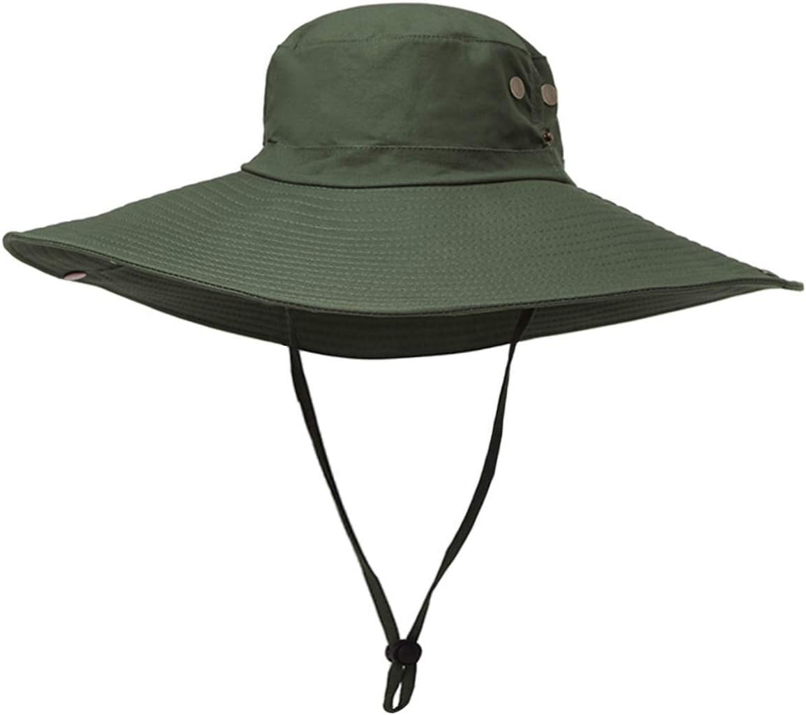 HUAMULAN Men Wide Brim Sun Hat Summer Outdoor Women Bucket Fishing Hats