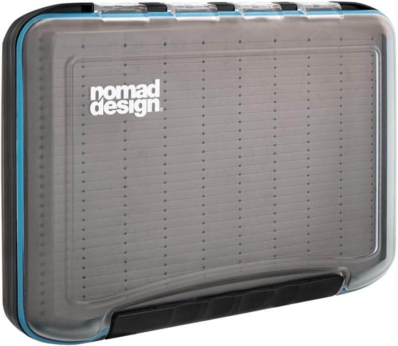 Nomad Design Vibe Storage Fishing Tackle Box – Double‑Sided, Waterproof, Foam‑Backed Fishing Lure Organizer for Vertrex & Swim Vibes – Large 11½″ × 8½″