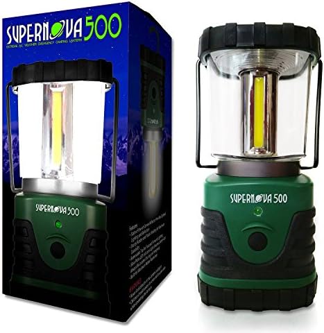 Supernova Battery Powered Lantern, Bright, Long Lasting, Weather-Resistant LED Camping Lantern, Great for Storms, Hurricane Supplies, Survival Kit, Power Outages, Outdoors, & Camping Essentials (500)