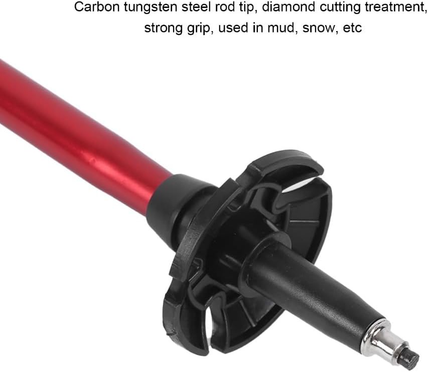 5-Section Collapsible Trekking Pole - Adjustable Aluminum Alloy Walking Stick for Climbing, Camping and Hiking, 110cm Folding Design with Anti-Shock and Non-Slip Grip