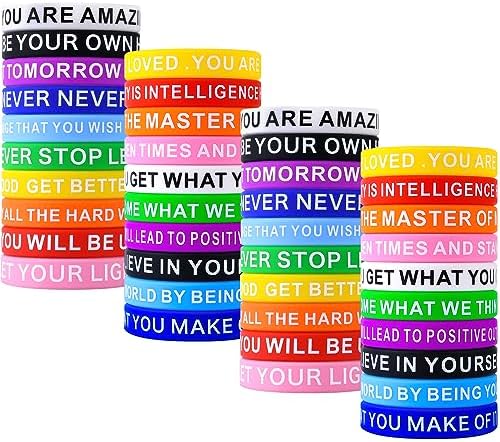 Motivational Quote Silicone Bracelets Inspirational Bands