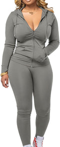 Mrskoala Two Piece Outfits for Women Jogger Sets Workout Sweat Suits Tracksuit Pants Set