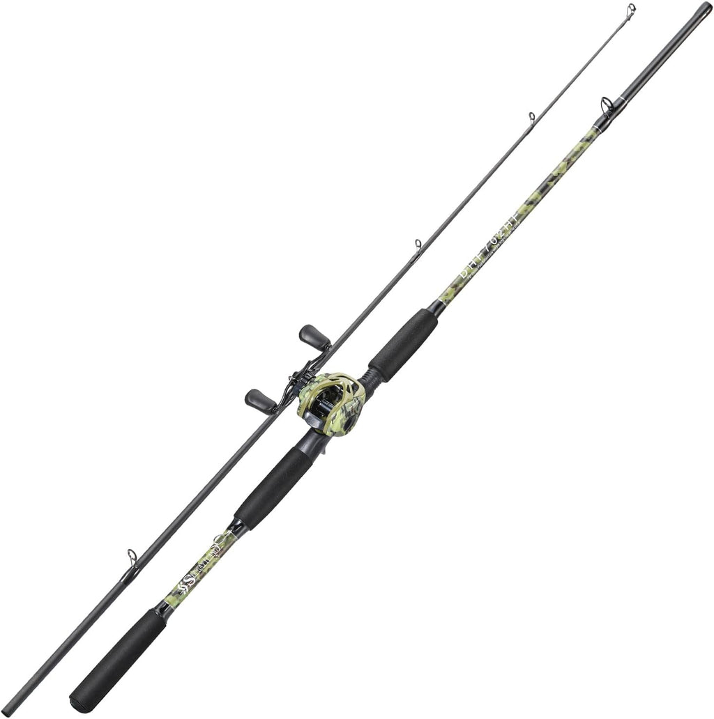 Sougayilang Fishing Pole Casting Reel Combo with Durable Rod Handle, Medium Heavy for Catfish Salmon and Steelhead- 7'0"
