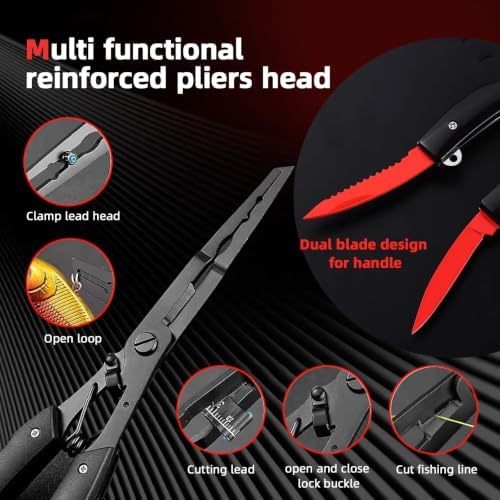 Corrosion-Resistant Fishing Tool Kit with Pliers & Lip Gripper