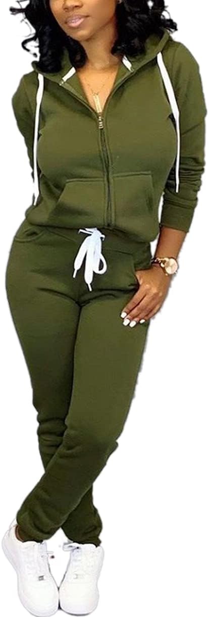 Mrskoala Two Piece Outfits for Women Tracksuit Sweat Suits Workout Sets Loungewear with Pocket