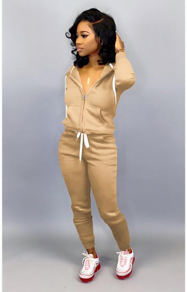 Mrskoala Two Piece Outfits for Women Tracksuit Sweat Suits Workout Sets Loungewear with Pocket