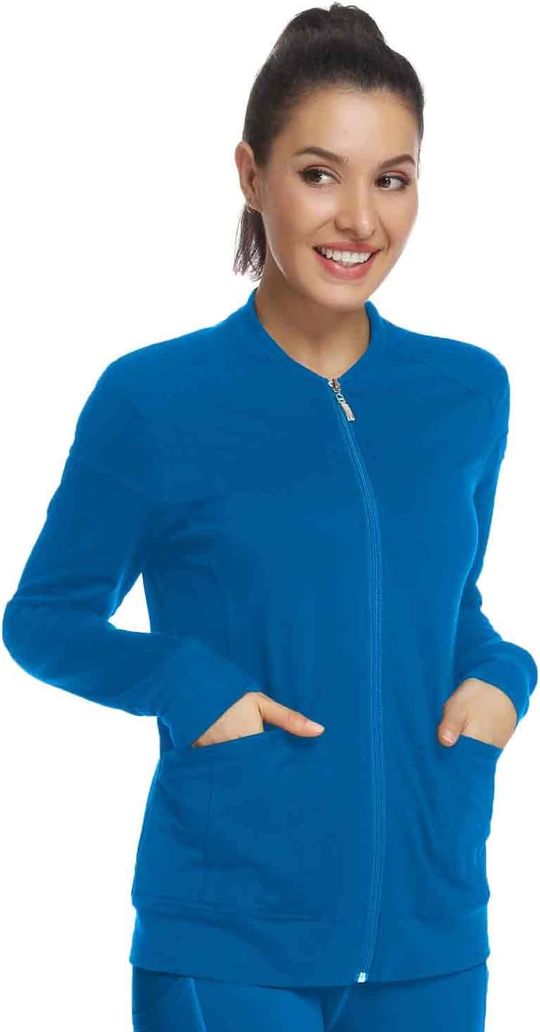JEYONG Women's Zip Front Warm-Up Jacket