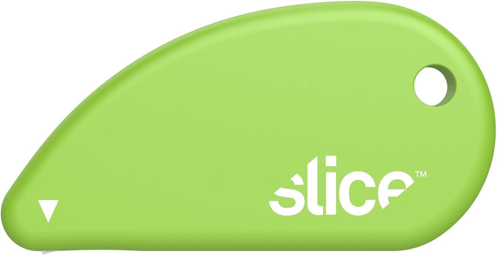 Slice Micro Safety Cutter | Safe Ceramic Box Cutter Lasting 11x Longer than Metal | Keychain Box Opener | 2 Pack | Green