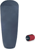 Litume Velvet Sleeping Bag Liner No Zipper Mummy Sleep Sack Backpacking, Camping, Traveling, Hotel, Hostal, Traveling, Lightweight Compact Drawstring Hood Skin Friendly