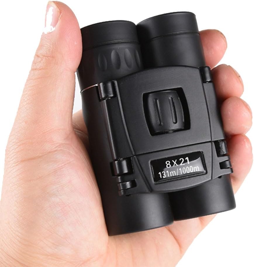 8x21 Compact Binoculars for Adults Teens, Mini Small Full Optical Binoculars for Bird Watching Opera Hiking Hunting Travel Concert (Pink)
