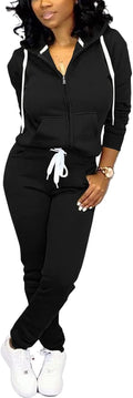 Mrskoala Two Piece Outfits for Women Tracksuit Sweat Suits Workout Sets Loungewear with Pocket