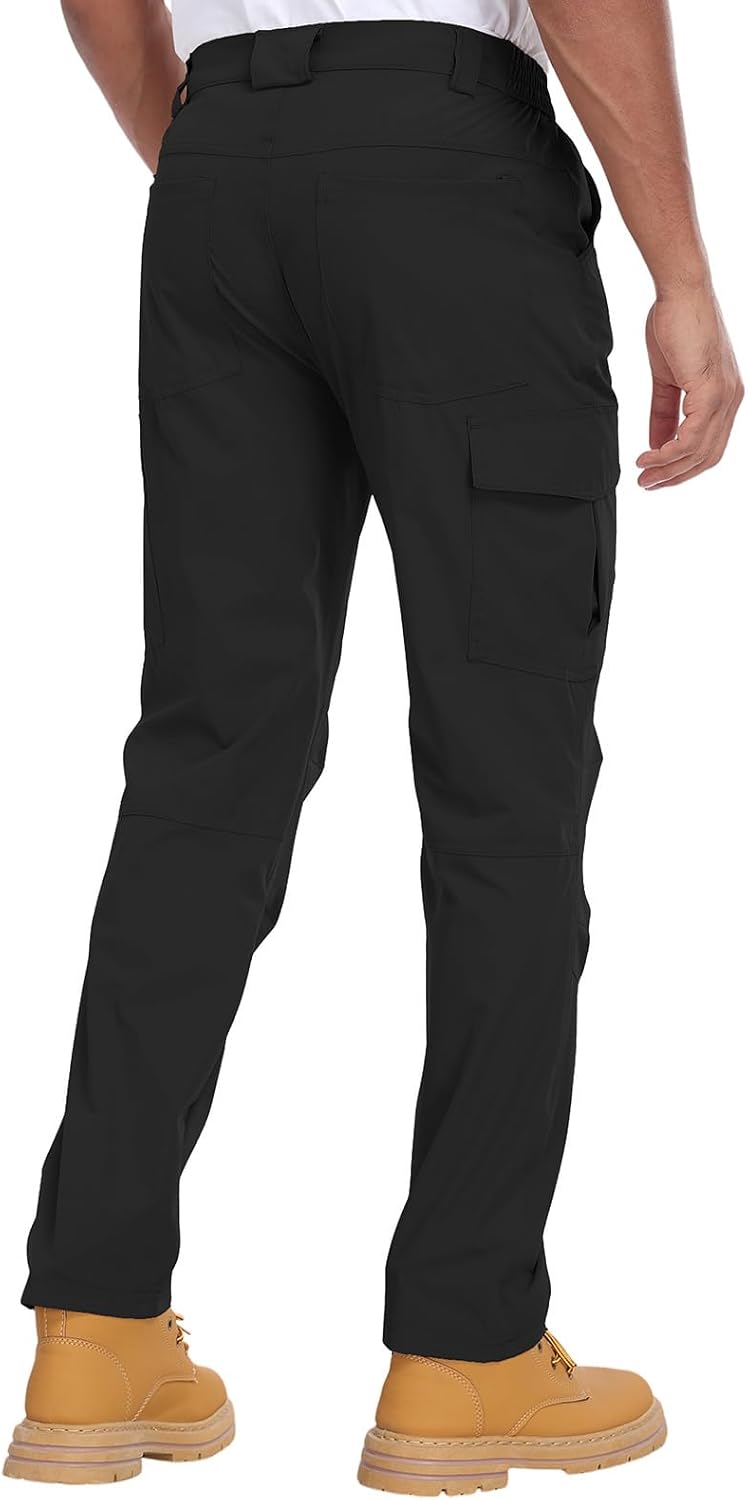 Men's Hiking Cargo Pants Water Resistant Quick Dry Lightweight Pants with 6 Pockets Tactical Work Pants