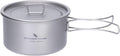 iBasingo 1.2L Titanium Pot Camping Cookware with Lid Ti2106C