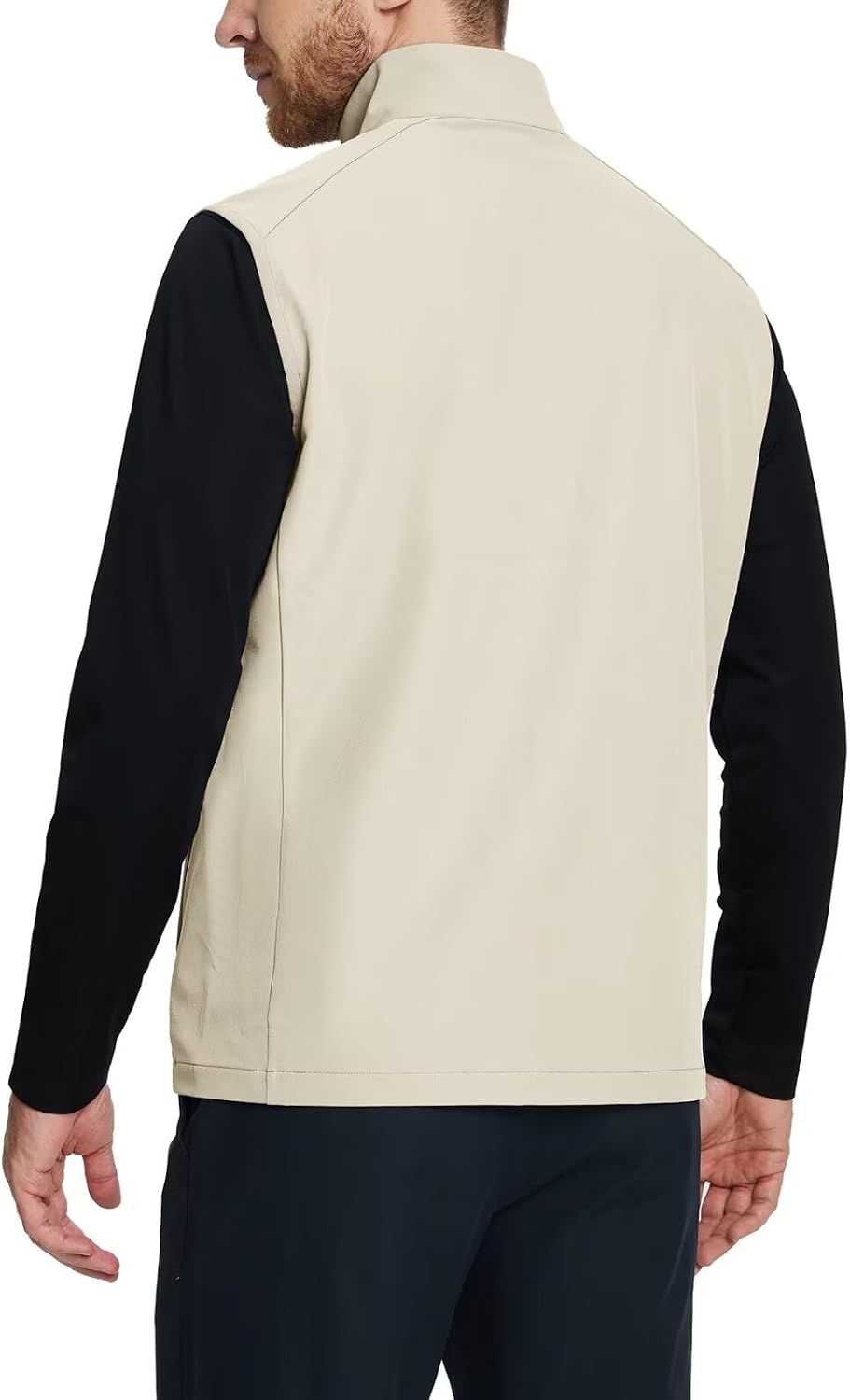 M MAELREG Mens Vests Outerwear Windproof Lightweight Softshell Vests Zip Pockets Sports Sleeveless Jacket Golf Vests for Men
