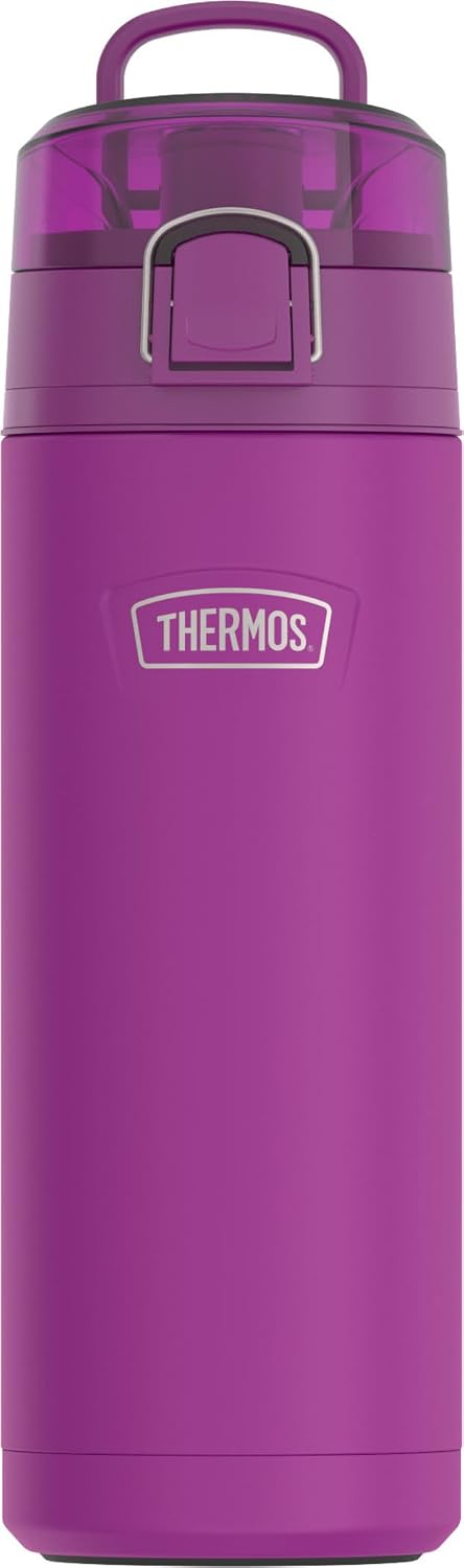 THERMOS ICON SERIES, Stainless Steel Water Bottle with Spout - 24 Ounce, Plum - Vacuum Insulated Water Bottle with Lid