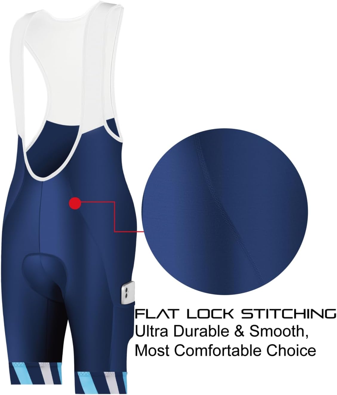 CEROTIPOLAR Men's Cycling Bib Shorts with 4D MaxCool Pad, Ergonomic Cut