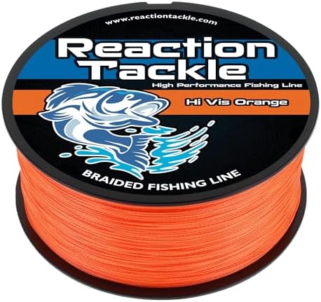 Reaction Tackle Braided Fishing Line - Pro Grade Power Performance for Saltwater or Freshwater Fish - Colored Fishing Line Braid for Extra Visibility