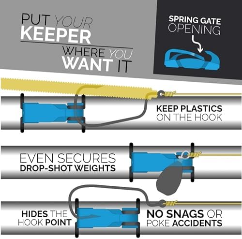 FinMan 5-Pack STOW | Rod Mounted Tackle & Hook Keeper For Fishing Rods | Keeps Drop Shot Weights Secure & Hooks Safe and Sharp