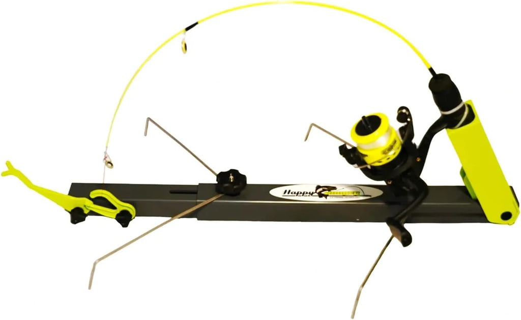 Ice Fishing Automatic Hook Setter with Adjustable Rod Holder & Storage Tube