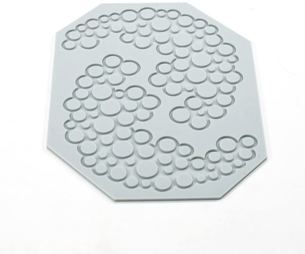 Hollow Leaf Silicone Molds Lover Heart Chocolate Molds Geometry 3D Silicone Mould Chocolate Candy Leaf Mold Sugar Craft Cake Decoration Cupcake Top (G_Circle_7.4 * 5.6 * 0.12inch)