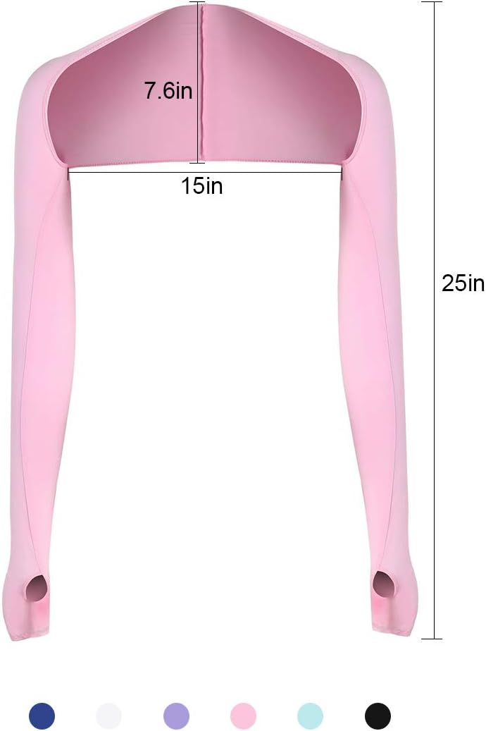 Cooling Shawl Arm Sleeves Sun Protection with Finger Hole Anti-UV, Comfortable Ladies Cooler Shrug Ideal for Women