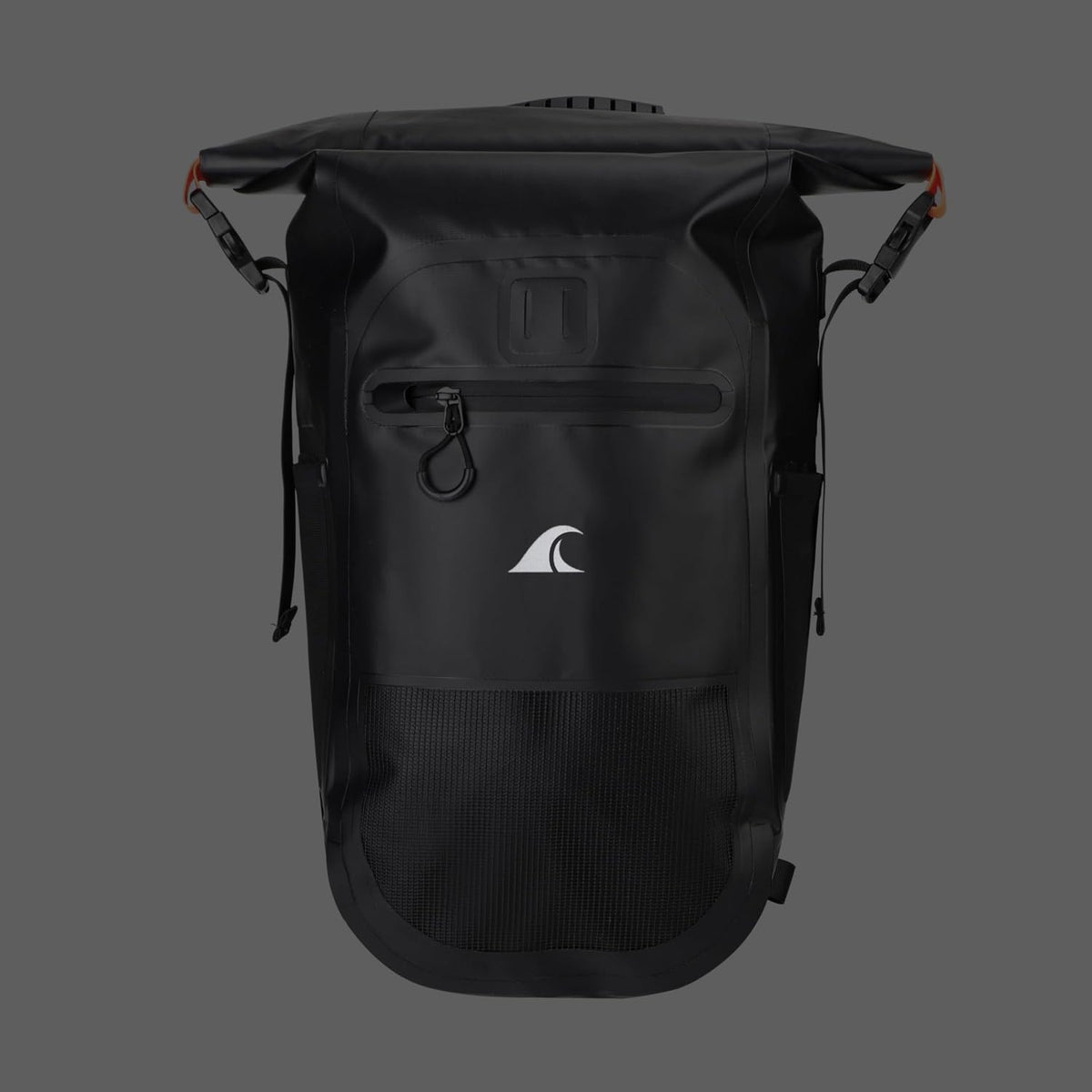 Breakwater Supply™ Meanhigh Dry Bag Waterproof Rolltop Backpack, 25L, Medium/Large, for Water Sports, Moto, Hiking, Camping, with Lightweight Fast-Drying Padding (Black)