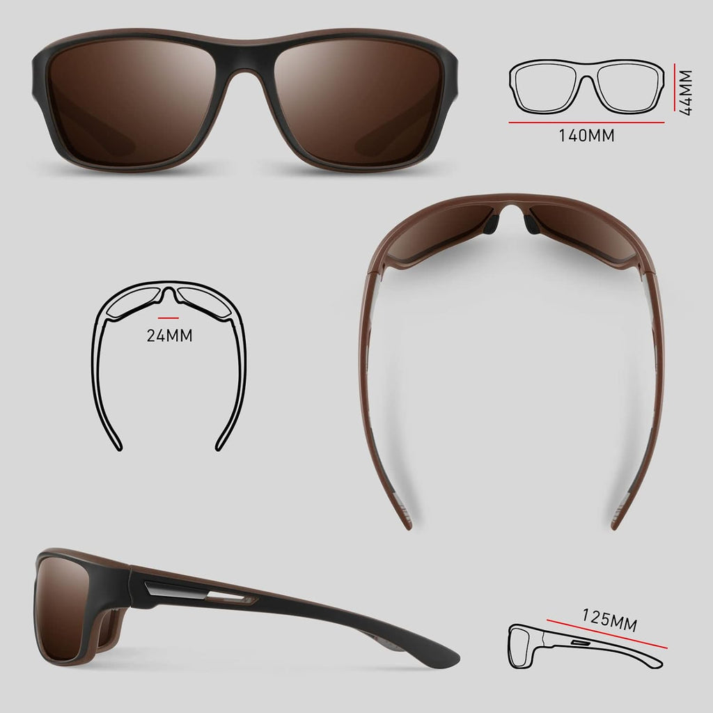 WEAROYO Polarized Sports Sunglasses Men Womens Fishing Running UV400