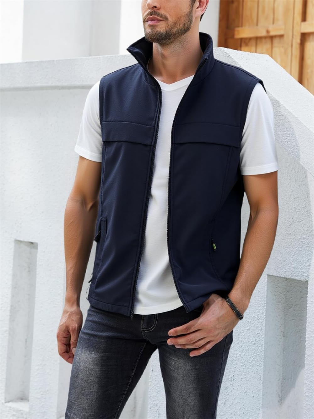 Men's Fishing Vest Utility Casual Lightweight Outdoor Vest Work Fish Photo Travel Sleeveless Jackets Vest