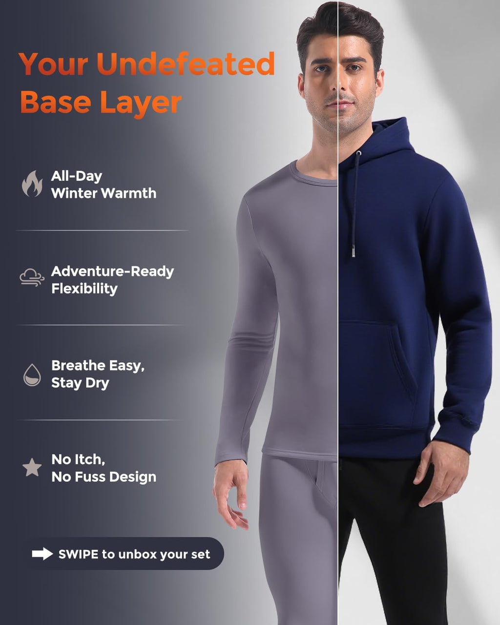 Thermal Underwear Long Johns for Men Cold Weather Base Layer Set