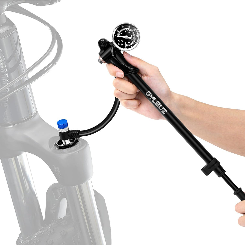 High Pressure Shock Pump, Bike Shock Air Pump with Gauge 400 PSI