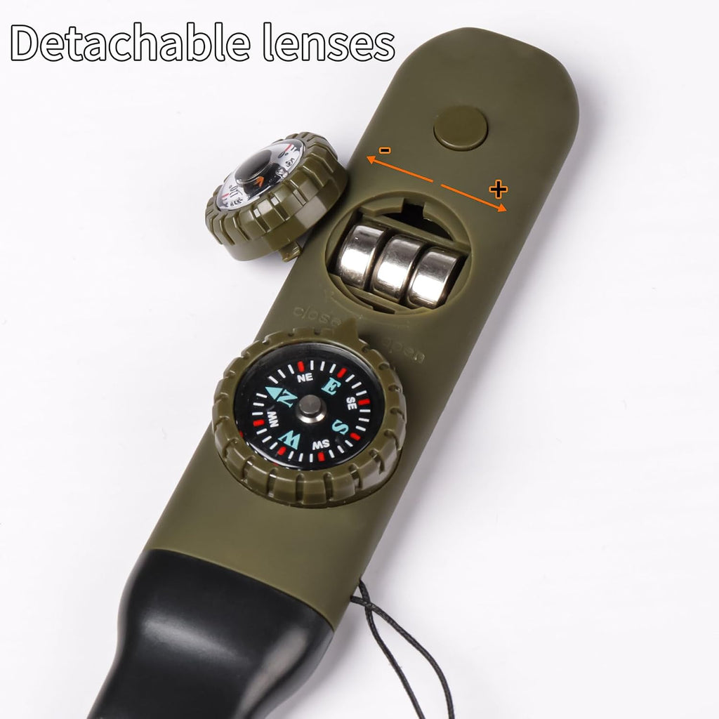 Multifunctional Survival Emergency Whistle for Kids with Compass Hiking Survival, Thermometer & Neck Lanyard | Emergency Safety Gear for Hiking, Camping, Kayaking, Boating, Climbing