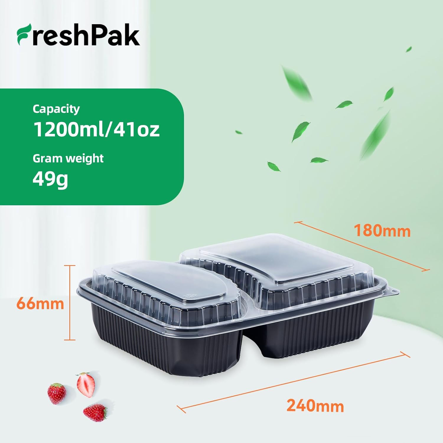 40 Pack 41oz Meal Prep Containers - Shrink Wrap Ready To Use