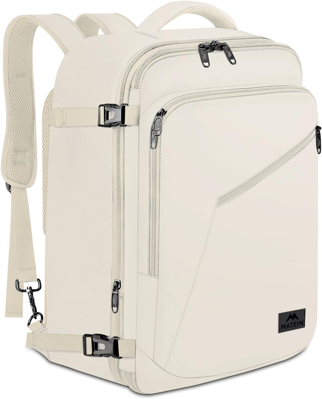 MATEIN Beige Travel Backpack Women, Carry on Bag with Hidden Shoulder Strap