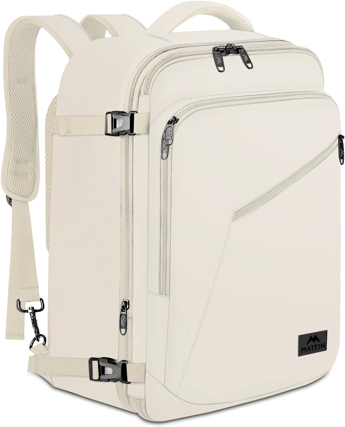 MATEIN Beige Travel Backpack Women, Carry on Bag with Hidden Shoulder Strap